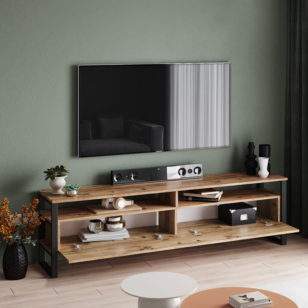 TV-taso Asir, 180x56x35,5cm, ruskea hinta ja tiedot | TV-tasot | hobbyhall.fi
