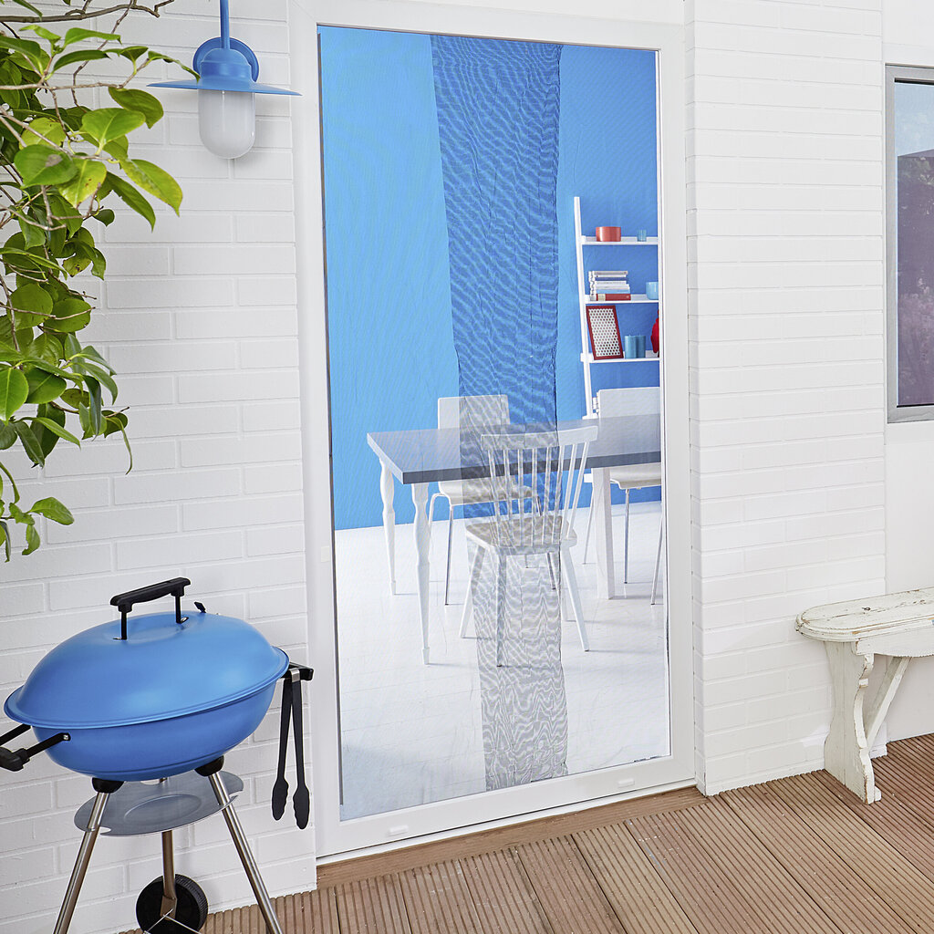 Comfort-hyttysverkko oveen, musta, 2 x 0,65m x 2,5m hinta ja tiedot | Hyttysverkot | hobbyhall.fi