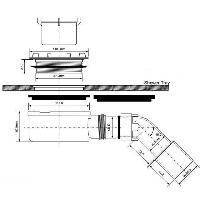 Suihkukaapin pohja DBM 90x90 hinta ja tiedot | Suihkualtaat | hobbyhall.fi