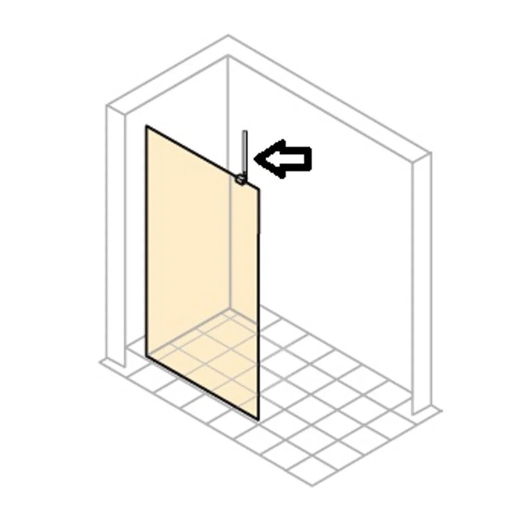 Suihkuseinän stabilointikiinnike Huppe hinta ja tiedot | Suihkuseinät ja -ovet | hobbyhall.fi
