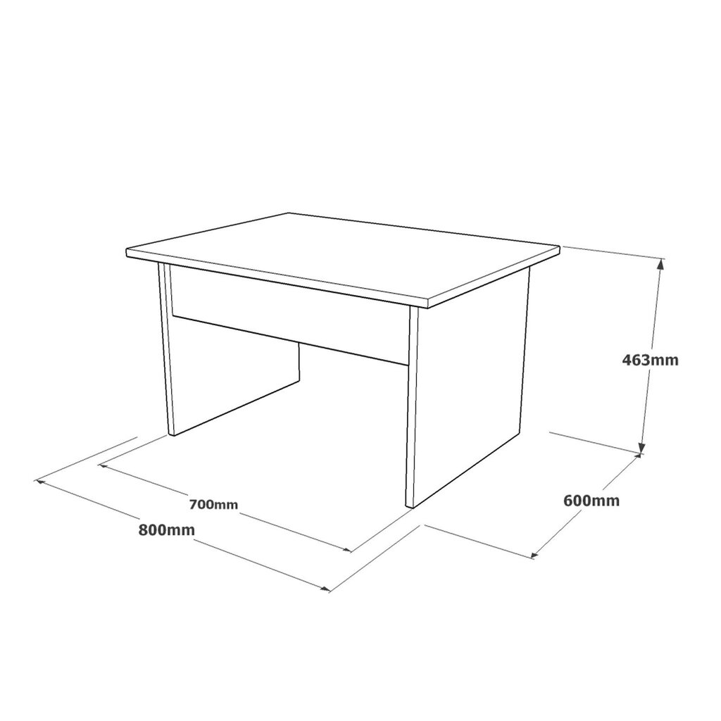 Sohvapöytä Asir, 80x46,3x60cm, musta ja ruskea hinta ja tiedot | Sohvapöydät | hobbyhall.fi