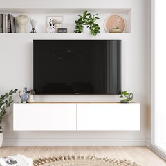 TV-teline Asir, 140x29,1x31,6cm, valkoinen hinta ja tiedot | TV-tasot | hobbyhall.fi