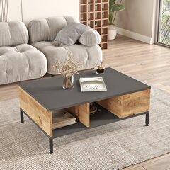 Sohvapöytä Asir, 90x33,1x60cm, musta ja beige hinta ja tiedot | Sohvapöydät | hobbyhall.fi