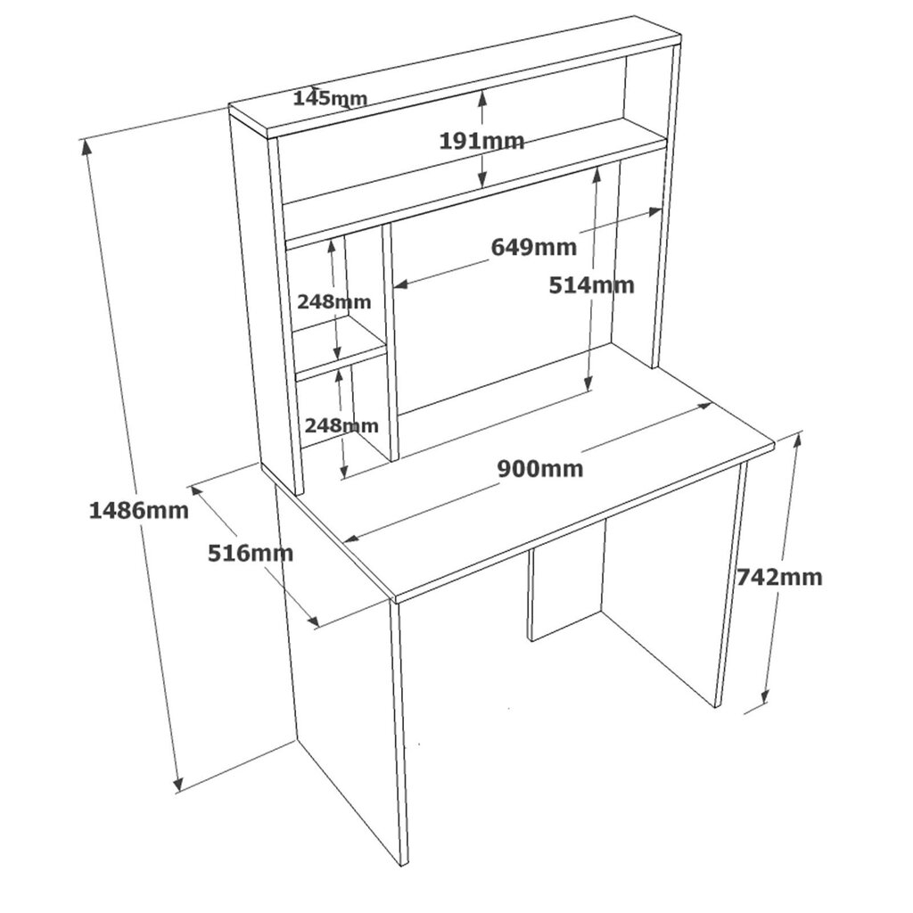 Työpöytä Asir, 90x148,6x51,6cm, harmaa ja beige hinta ja tiedot | Tietokonepöydät ja työpöydät | hobbyhall.fi