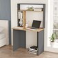 Työpöytä Asir, 90x148,6x51,6cm, harmaa ja beige hinta ja tiedot | Tietokonepöydät ja työpöydät | hobbyhall.fi