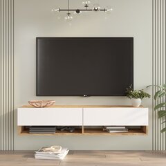 TV-teline Asir, 140x29,1x31,6cm, valkoinen ja beige hinta ja tiedot | TV-tasot | hobbyhall.fi