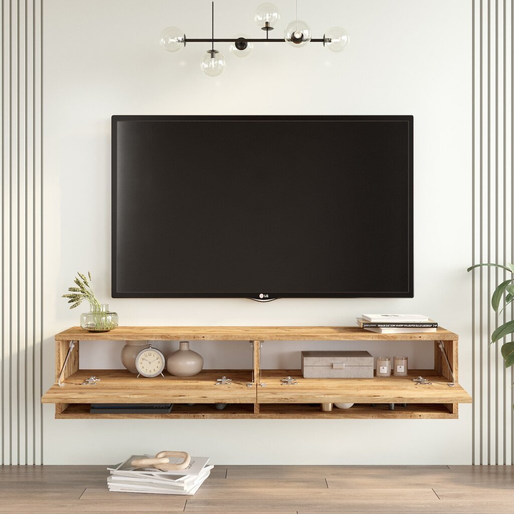TV-teline Asir, 140x29,1x31,6cm, ruskea hinta ja tiedot | TV-tasot | hobbyhall.fi