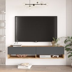 TV-teline Asir, 140x29,1x31,6cm, ruskea ja musta hinta ja tiedot | TV-tasot | hobbyhall.fi