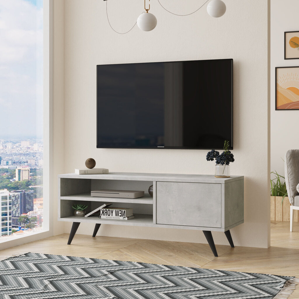 TV-teline Asir, 110x44x40cm, harmaa hinta ja tiedot | TV-tasot | hobbyhall.fi