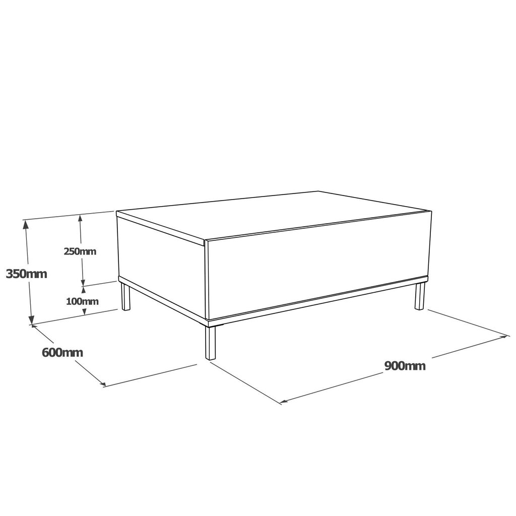 Sohvapöytä Asir, 90x35x60cm, beige hinta ja tiedot | Sohvapöydät | hobbyhall.fi