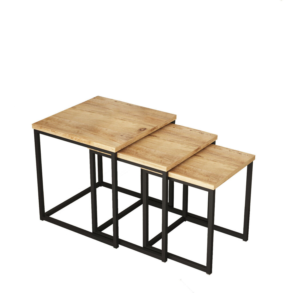 Sohvapöytä Asir, 40x41,8x40cm, beige ja musta hinta ja tiedot | Sohvapöydät | hobbyhall.fi