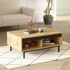 Sohvapöytä Asir, 90x37,6x60cm, beige ja musta hinta ja tiedot | Sohvapöydät | hobbyhall.fi