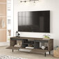 TV-teline Asir, 140x48,1x35,5cm, tummanruskea/musta hinta ja tiedot | TV-tasot | hobbyhall.fi