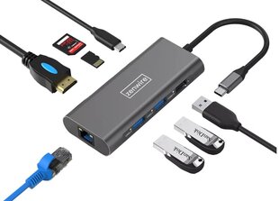 Sovitin Zenwire HUB USB-C 9w1, HDMI 4K hinta ja tiedot | Adapterit | hobbyhall.fi