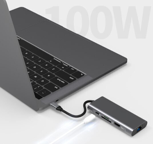 Sovitin Zenwire HUB USB-C 9w1, HDMI 4K hinta ja tiedot | Adapterit | hobbyhall.fi