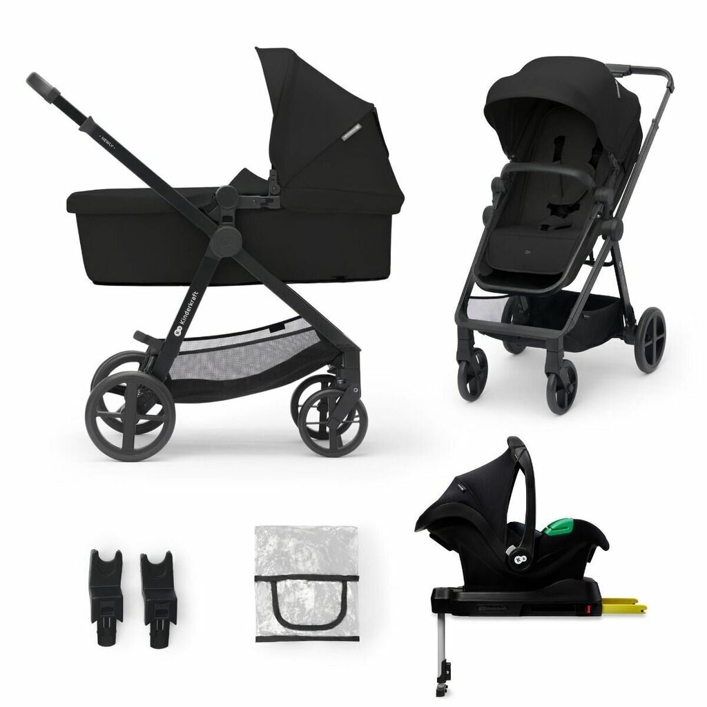 Vaunut Kinderkraft Newly 4in1 Mink Pro, musta hinta ja tiedot | Vaunut ja rattaat | hobbyhall.fi