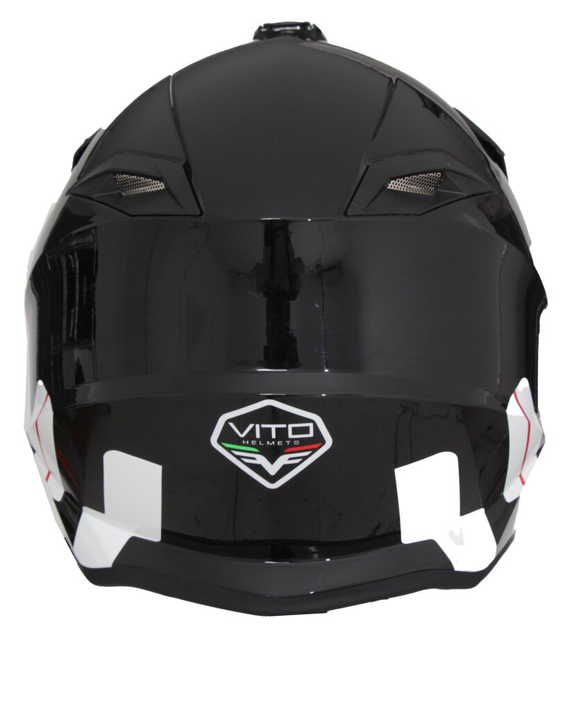 Vito Tivoli -motocross kypärä musta punaisilla ja valkoisilla aksenteilla hinta ja tiedot | Moottoripyöräkypärät | hobbyhall.fi