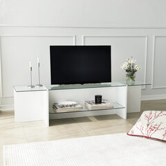 TV-teline Asir, 158x40x35cm, valkoinen hinta ja tiedot | TV-tasot | hobbyhall.fi