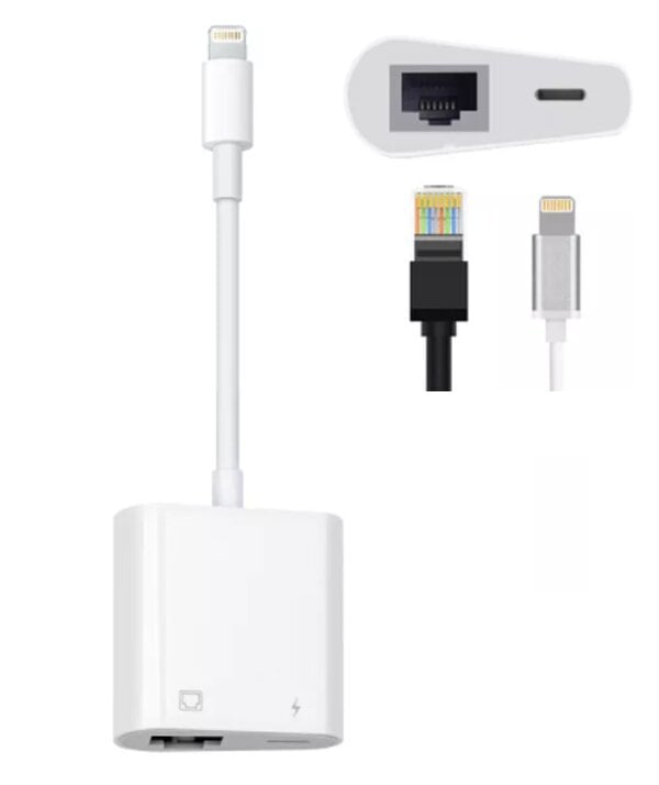 Adapteri Lightning Ethernet Rj45 LAN iPhone iPad Zenwire hinta ja tiedot | Adapterit | hobbyhall.fi