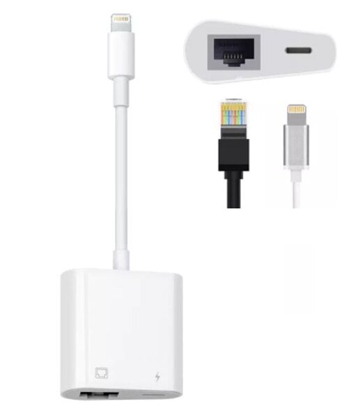 Adapteri Lightning Ethernet Rj45 LAN iPhone iPad Zenwire