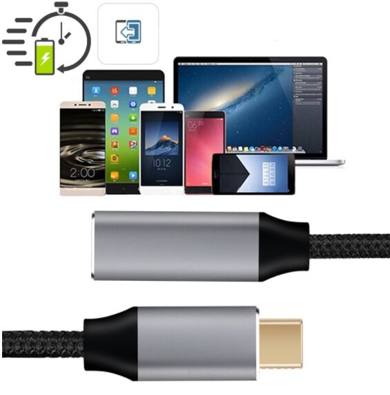 Kaapeli Thunderbolt 3.0 USB-C 100, 1 m hinta ja tiedot | Adapterit | hobbyhall.fi