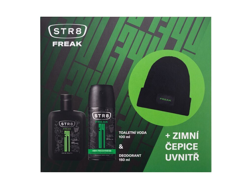 Lahjapaketti miehille: Tuoksu STR8 Freak EDT, 100 ml + deodorantti, 150 ml + korkki hinta ja tiedot | Miesten hajuvedet | hobbyhall.fi