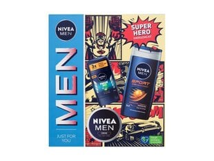 Miesten kosmetiikkasetti Nivea: voide, 75 ml + antiperspirantti, 150 ml + suihkugeeli ja shampoo, 250 ml hinta ja tiedot | Suihkusaippuat ja suihkugeelit | hobbyhall.fi