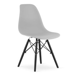 3 tuolin setti Osaka, harmaa/musta hinta ja tiedot | Ruokapöydän tuolit | hobbyhall.fi