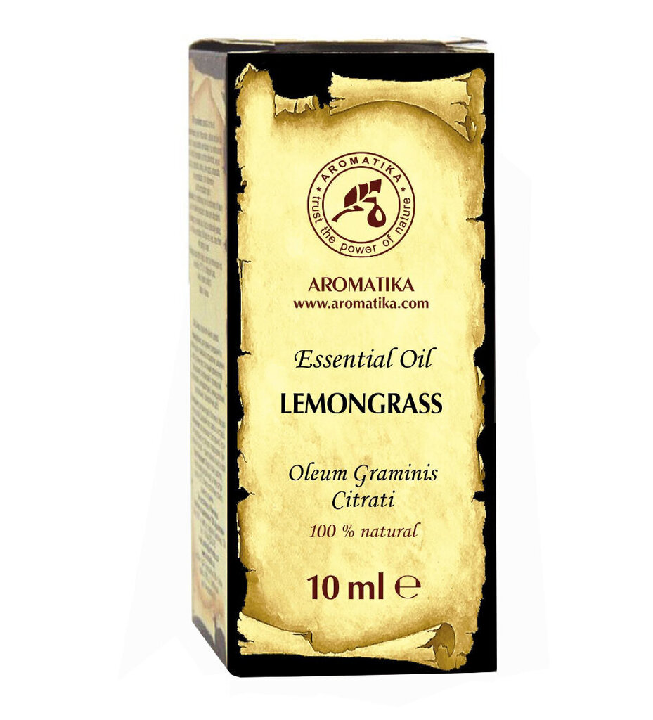 Luonnollinen eteerinen öljy sitruunaruoholla Aroma 100% Pure & Natural 10 ml hinta ja tiedot | Eteeriset ja kosmeettiset öljyt | hobbyhall.fi