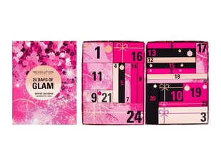 Kosmetiikan Joulukalenteri Makeup Revolution 25 Days of Glam Advent Calendar, 25 osaa hinta ja tiedot | Huulipunat, huulikiillot ja huulirasvat | hobbyhall.fi