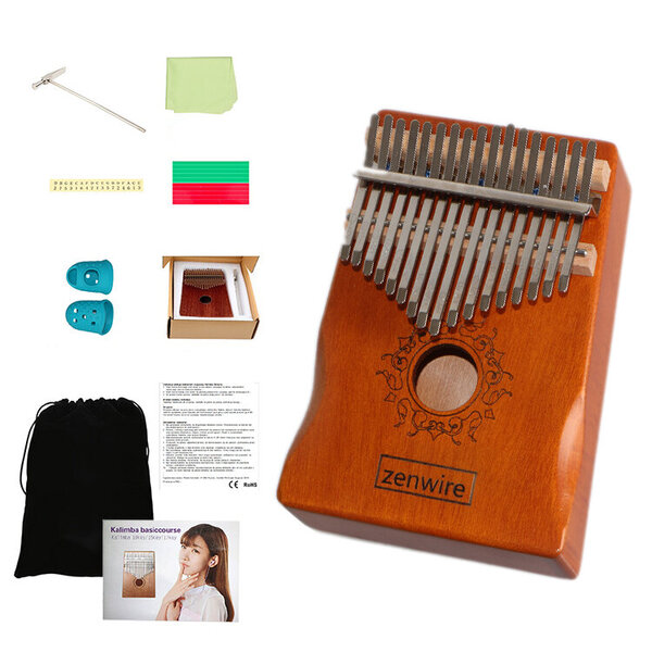 Kalimba afrikkalainen soitin Zanza Mbira Zenwire K-01