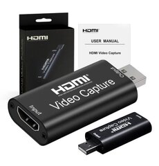 Video Grabber HDMI USB -tallennuskortti PC:lle hinta ja tiedot | TV- ja FM-vastaanottimet, videokaappauskortit | hobbyhall.fi