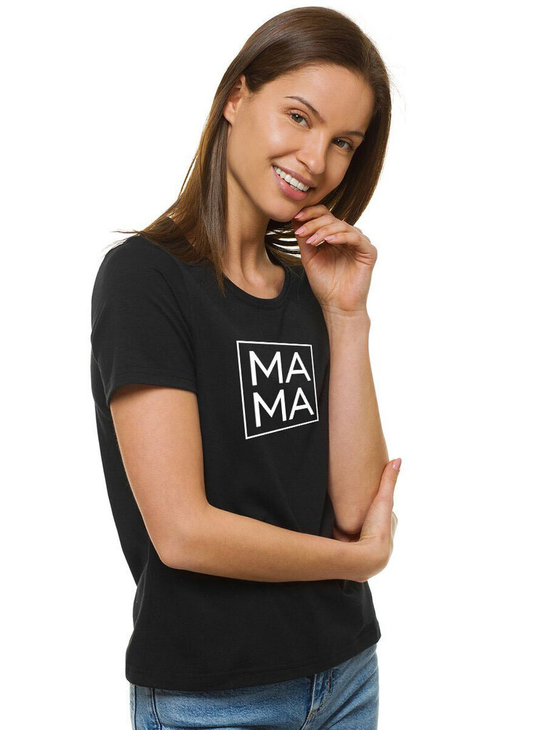 Naisten musta T-paita MAMA hinta ja tiedot | Naisten T-paidat | hobbyhall.fi