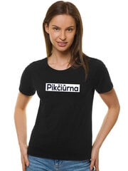 Naisten musta T-paita Pikčiūrna hinta ja tiedot | Naisten T-paidat | hobbyhall.fi