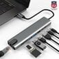 USB-C HDMI RJ45 Ethernet SD Hub 9in1 Macbook Air Pro M1 Zenwire hinta ja tiedot | Adapterit | hobbyhall.fi