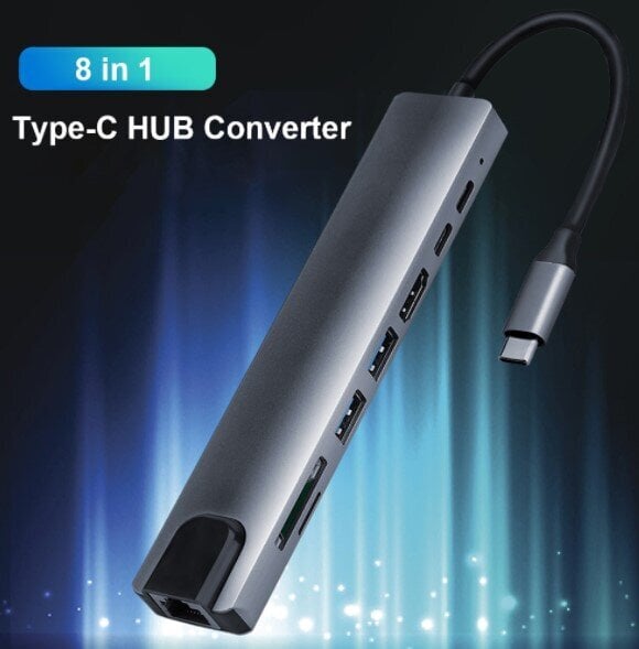 USB-C HDMI RJ45 Ethernet SD Hub 9in1 Macbook Air Pro M1 Zenwire hinta ja tiedot | Adapterit | hobbyhall.fi