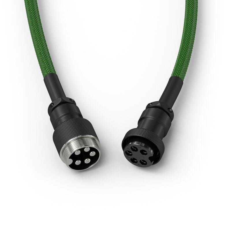 Glorious PC Gaming Race Coiled Cable, Forest Green hinta ja tiedot | Adapterit | hobbyhall.fi