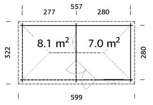 Huvimaja Melanie katoksella 7,0 + 8,1 m² ruskealla puunsuojalla hinta ja tiedot | Piharakennukset | hobbyhall.fi