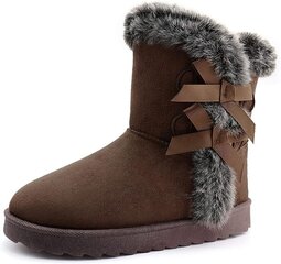 Lämpimät naisten kengät JABASIC, ruskea hinta ja tiedot | Naisten saappaat | hobbyhall.fi
