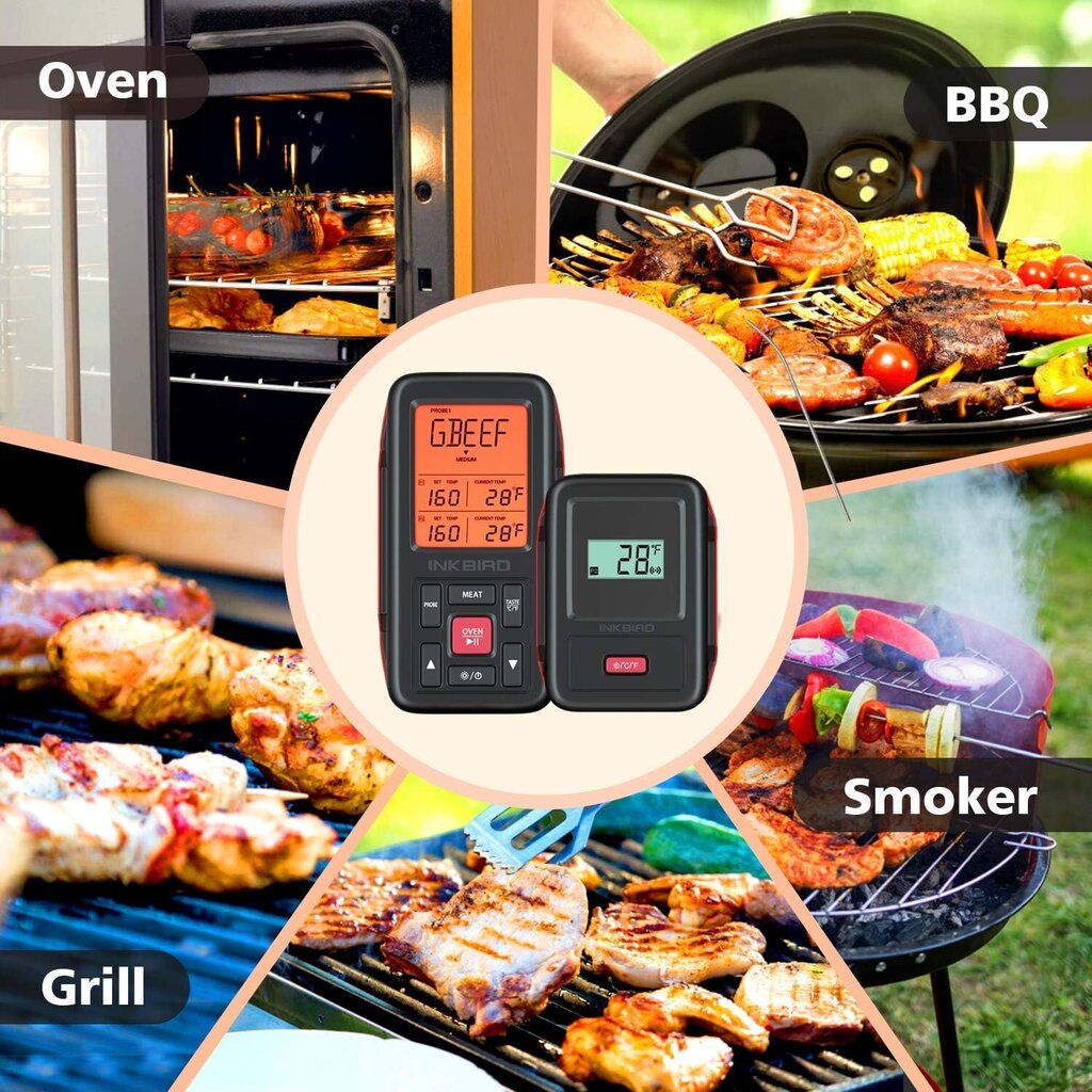 Langaton Quick Read -grillilämpömittari Inkbird, musta hinta ja tiedot | Grillitarvikkeet ja -välineet | hobbyhall.fi