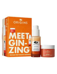 Origins Ginzing Duo Set: GinZing Into the Glow seerumi, 30 ml + GinZing energisoiva geelivoide, 30 ml hinta ja tiedot | Kasvovoiteet | hobbyhall.fi