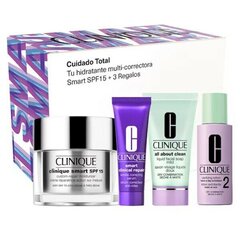 Clinique Smart Set: kosteusvoide, 50 ml + seerumi 10 ml + kasvosaippua, 30 ml + tonic, 30 ml hinta ja tiedot | Kasvovoiteet | hobbyhall.fi