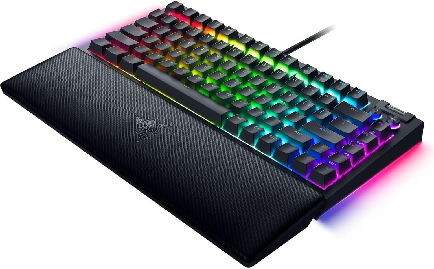 Razer BlackWidow V4 75%, Orange Switch, Black, US hinta ja tiedot | Näppäimistöt | hobbyhall.fi