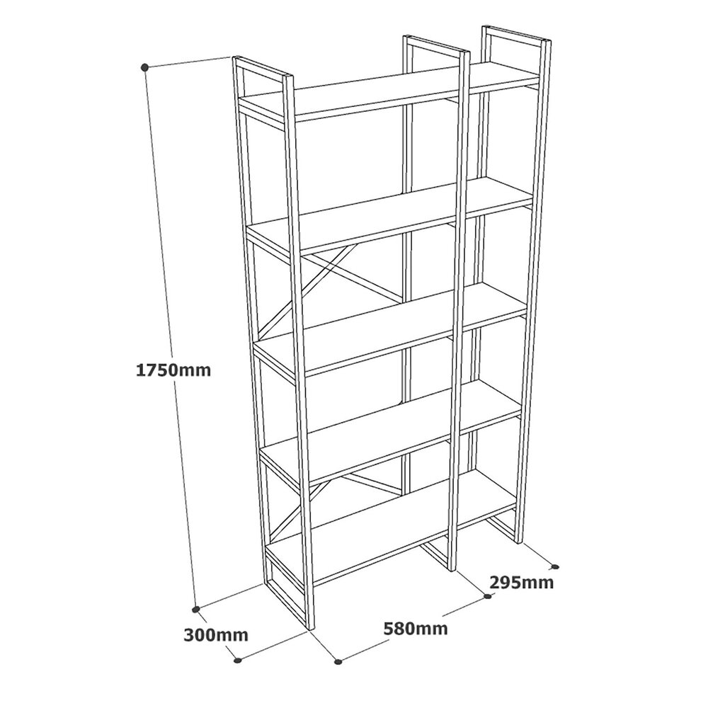 Hylly Asir, 87,5x175x30cm, valkoinen/kultainen hinta ja tiedot | Hyllyt | hobbyhall.fi