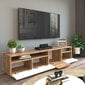 TV-teline Asir, 180x44,6x44,5cm, valkoinen/beige hinta ja tiedot | TV-tasot | hobbyhall.fi