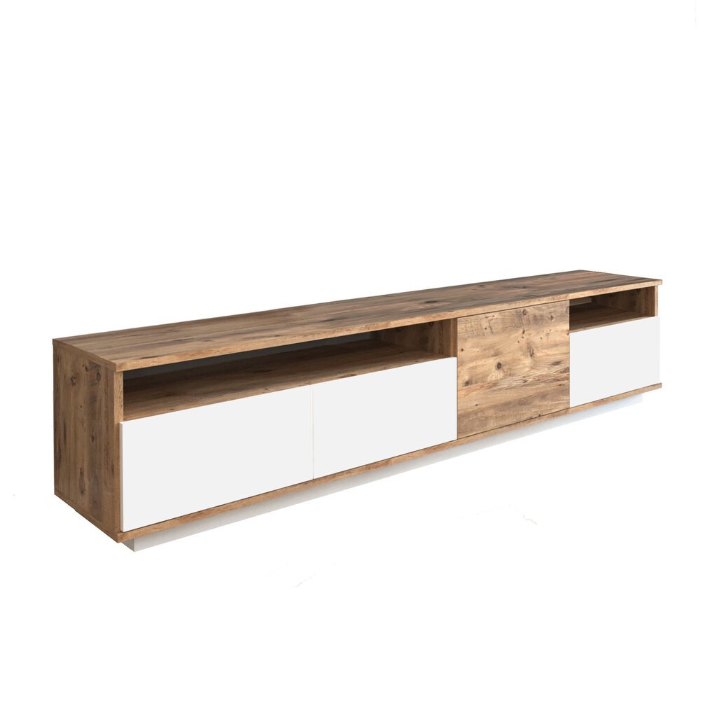 TV-teline Asir, 180x44,6x44,5cm, valkoinen/beige hinta ja tiedot | TV-tasot | hobbyhall.fi