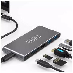 Sovitin HUB USB-C SSD-kotelo M2 8in1 HDMI 4K SD USB 3.0 PD M.2 Zenwire hinta ja tiedot | Zenwire Tietokoneet ja pelaaminen | hobbyhall.fi