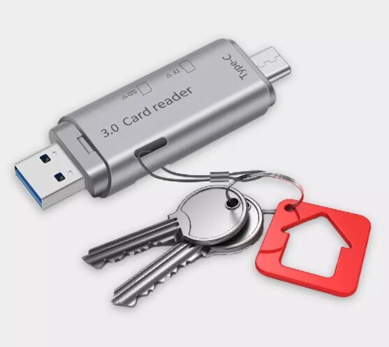 Kortinlukija SD MicroSD TF USB 3.0 USB-C OTG 5Gb/s hinta ja tiedot | Puhelimen muistikortit | hobbyhall.fi