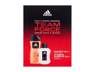 Lahjasetti miehille: Tuoksu Adidas Team Force, 100 ml + suihkugeeli, 200 ml. hinta ja tiedot | Miesten hajuvedet | hobbyhall.fi