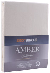 Muotoonommeltu lakana DecoKing Jersey Amber White, 160x200 cm hinta ja tiedot | Lakanat | hobbyhall.fi